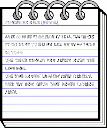 Crown Doodle {denne} Regular animated font preview